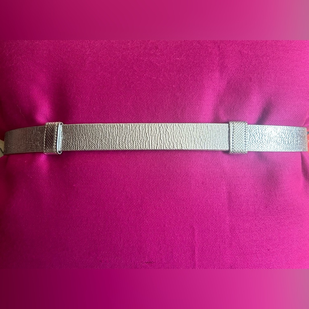 Vintage 1980’s Alexis Kirk Adjustable Silver and Coral Belt - Picture 2 of 7